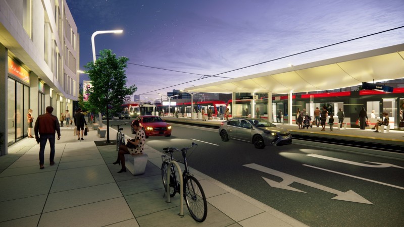 An early rendering of the 16 Avenue North station.