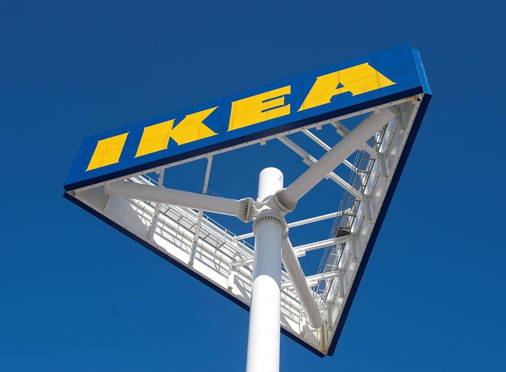 An Ikea sign is seen in Dartmouth, N.S., on Wednesday, March 18, 2020.