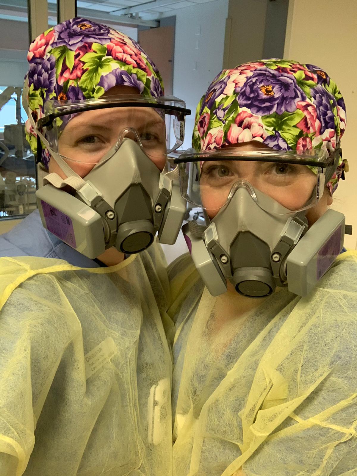 Adriana DiPoce, right, is a registered nurse at Surrey Memorial Hospital.