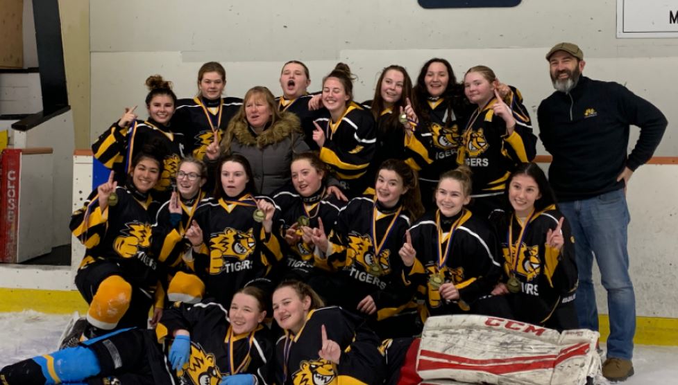 Rhonda Knight is captain of the Hants East hockey team. This photo of the team was taken after they won a tournament in November 2019.