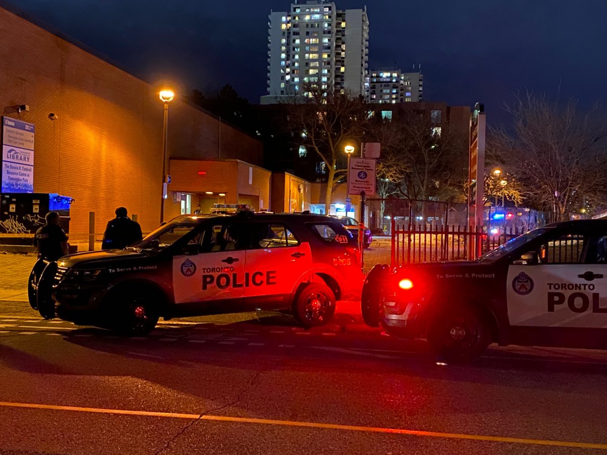 Toronto police are investigating after a man was shot near the Ontario Science Centre on Saturday night.