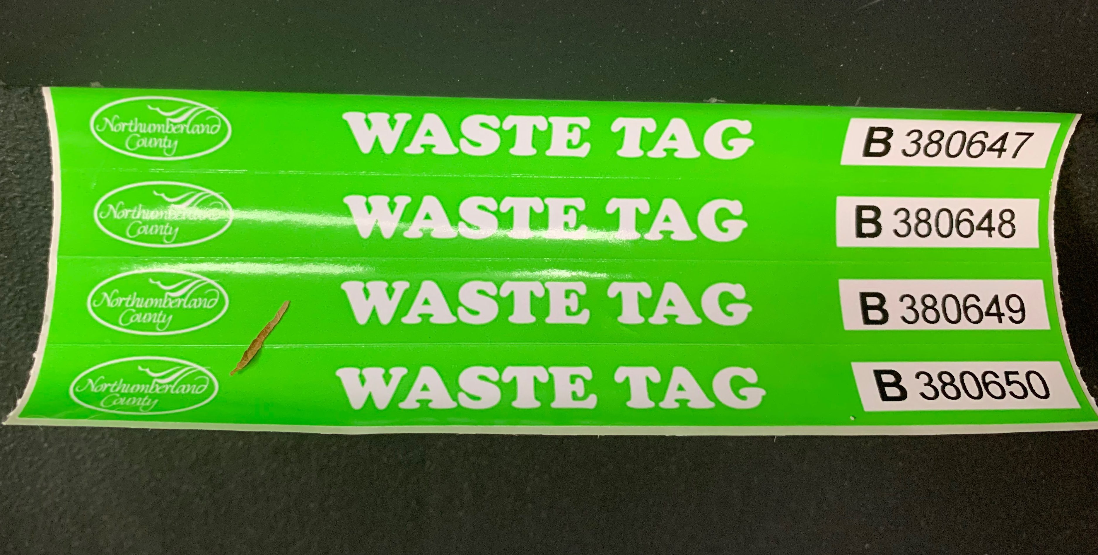 where to buy garbage tags