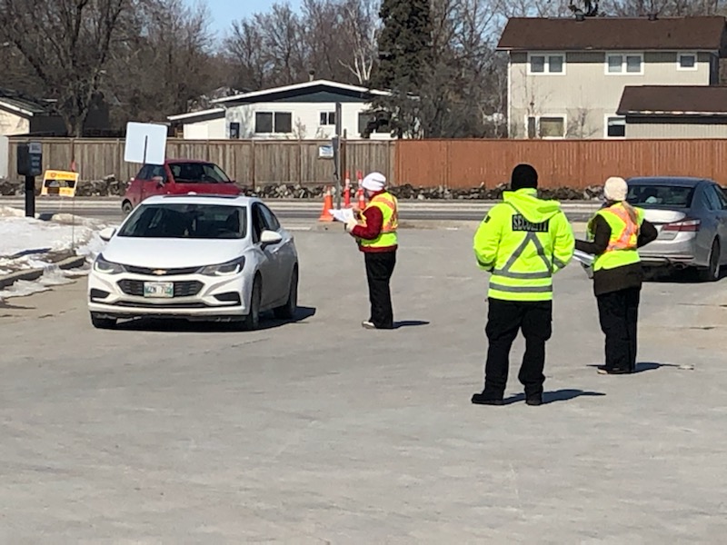 Winnipeg's first drive-thru testing centre for COVID-19. On Thursday MPI announced its service centre in Dauphin will be converted into to a drive-thru testing site.