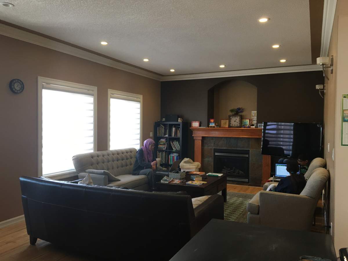 Shazia Awan-Qureshi at home with her two children.