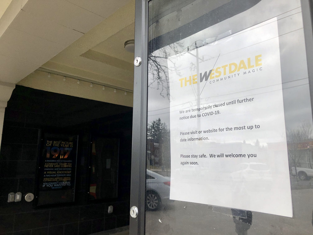 The Westdale theatre is one of the many businesses across Hamilton that has been impacted by the COVID-19 pandemic.
