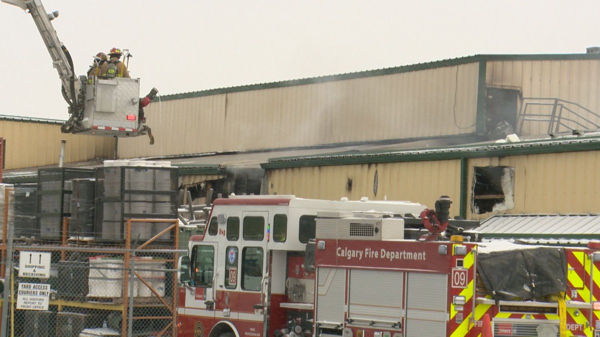 The Calgary Fire Department was called to the metal fabrication warehouse in the 3300 block of 58 Avenue S.E. early on Saturday, March 7, 2020.