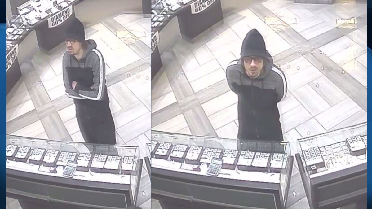 Hamilton police say a man armed with a hammer was able to get away with jewelry from a store inside Jackson Square on Feb 24, 2020. 