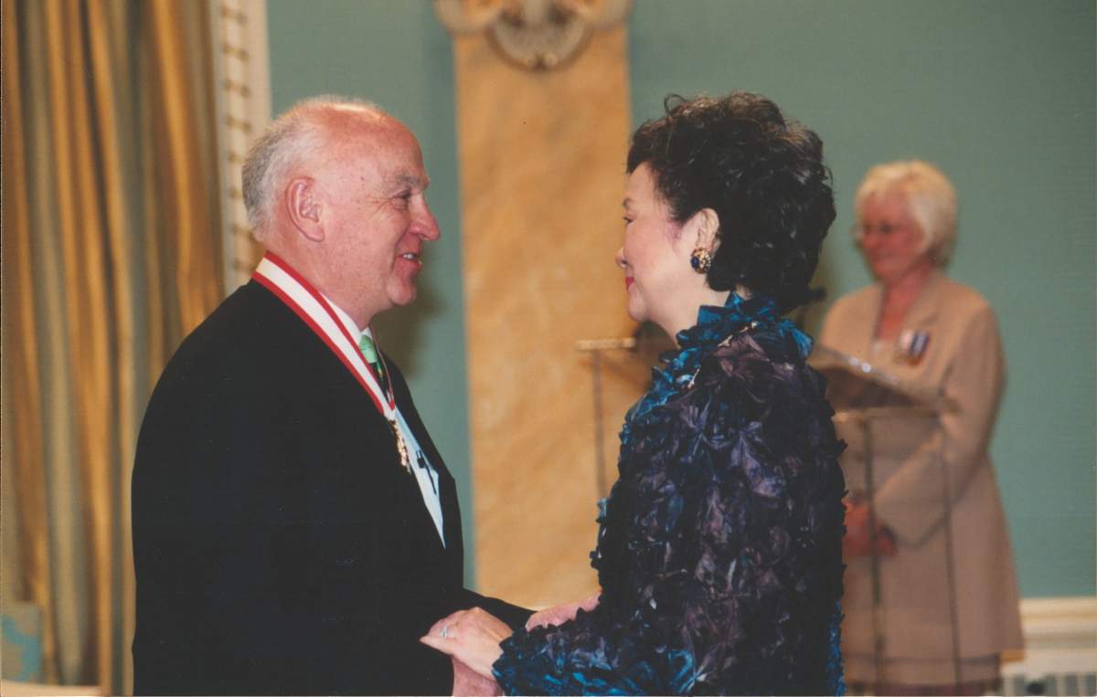 JR Shaw receiving the Order of Canada.