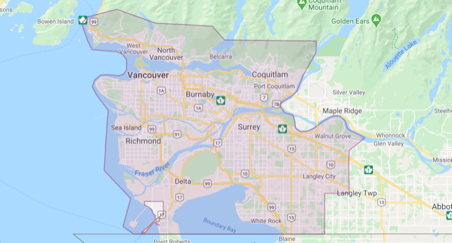 Lyft expanded its service area to cover most of Metro Vancouver on Monday. 