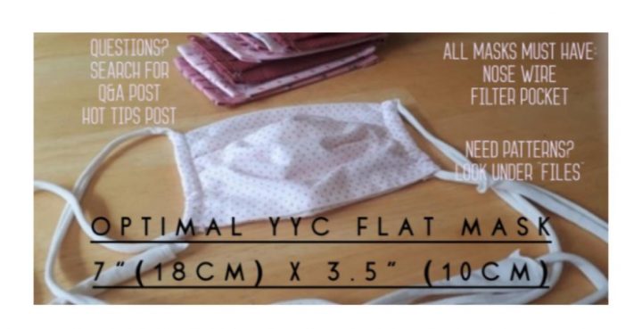 The Mask Makers YYC group offer guidelines when sewing masks for medical professionals