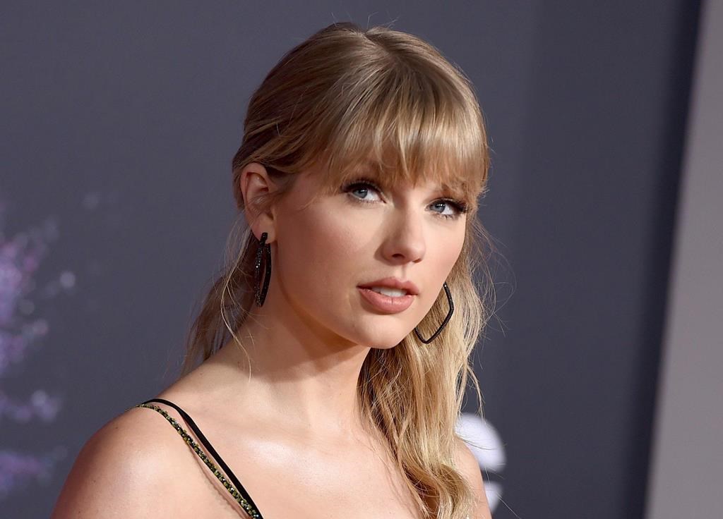 This Nov. 24, 2019, file photo shows Taylor Swift at the American Music Awards in Los Angeles. (Photo by Jordan Strauss/Invision/AP, File)