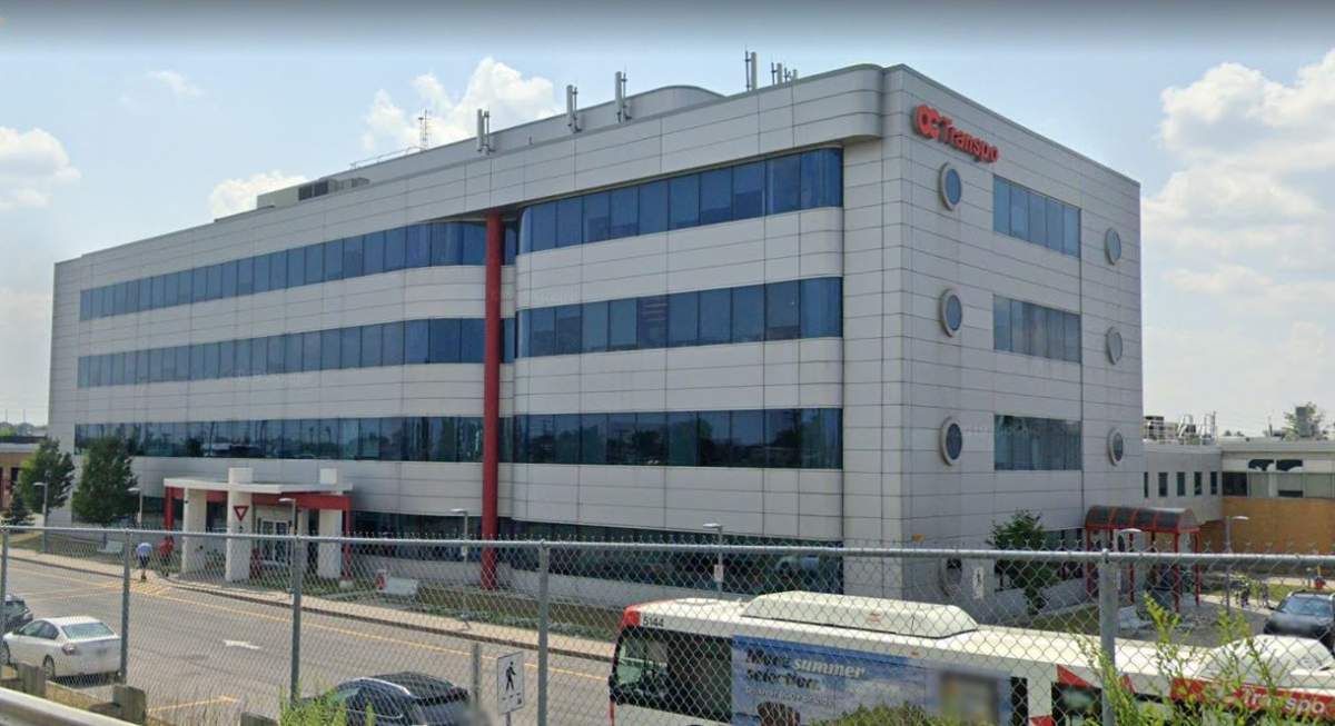 OC Transpo's head office is located at 1500 St-Laurent Boul., east of downtown Ottawa. The transit agency said March 5, 2020 that bedbugs were found in this building and in one more of its nearby buildings and it had staff clear out of both buildings for pest treatment.