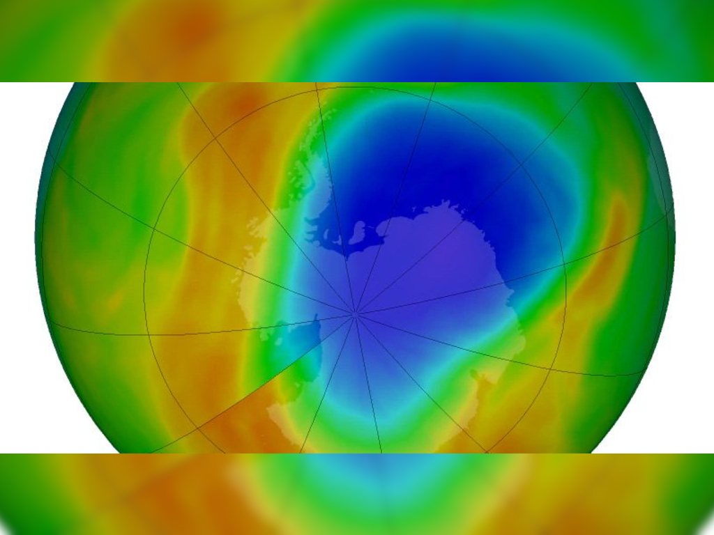 A hole in the ozone layer above Antarctica has been repairing itself.