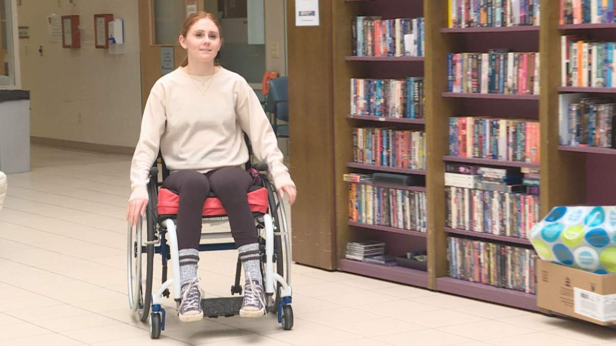 Image of Nicole Palladino at the Glenrose Rehabilitation Hospital. 