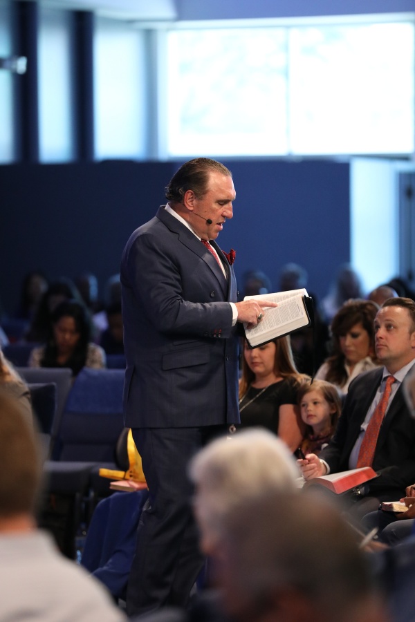 Pastor Rodney Howard-Browne is shown during a sermon on March 29, 2020.