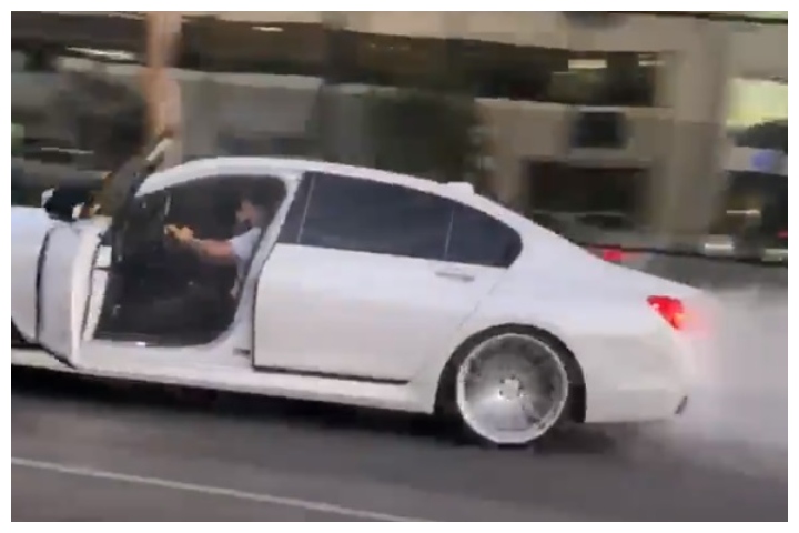 BMW rams pickup truck in apparent road rage incident caught on