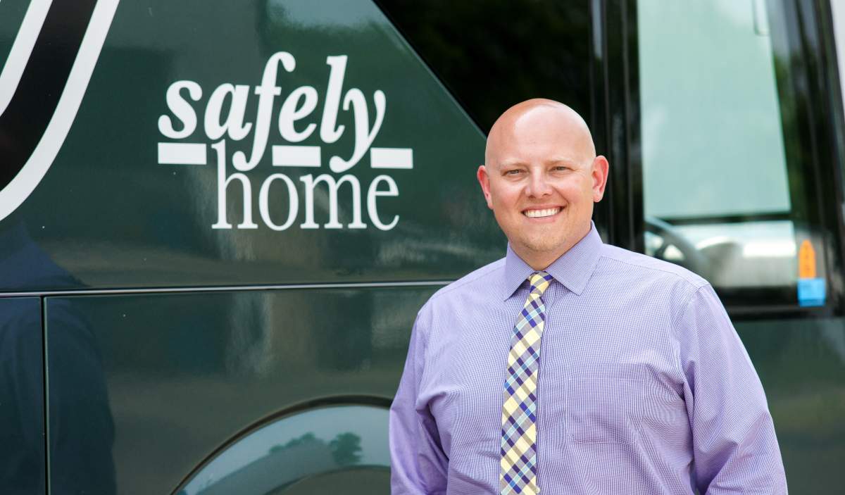 John Stepovy with Red Arrow Motorcoach. 