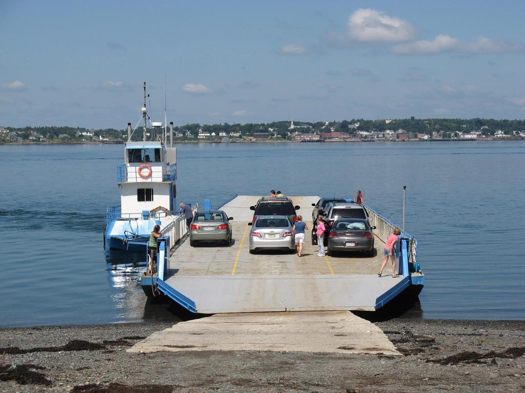 Passengers board a car ferry for the short trip from Campobello Island, N.B., to nearby Deer Island, N.B., on Aug 1, 2009. Some residents of Campobello Island, N.B., who must drive into the United States to reach the Canadian mainland, are asking the province for another way to get supplies during the COVID-19 pandemic.
