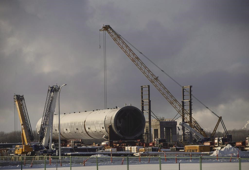 Inter Pipeline's Heartland Petrochemical Complex is shown under construction in Fort Saskatchewan, Alta., on Thursday, January 10, 2019. Inter Pipeline Ltd. is reducing its dividend by more than 70 per cent and suspending its dividend reinvestment plan as it deals with the drop in energy prices and the COVID-19 pandemic.THE CANADIAN PRESS/Jason Franson.