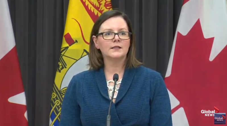 Dr. Jennifer Russell addresses the media on Monday, March 16, 2020. 