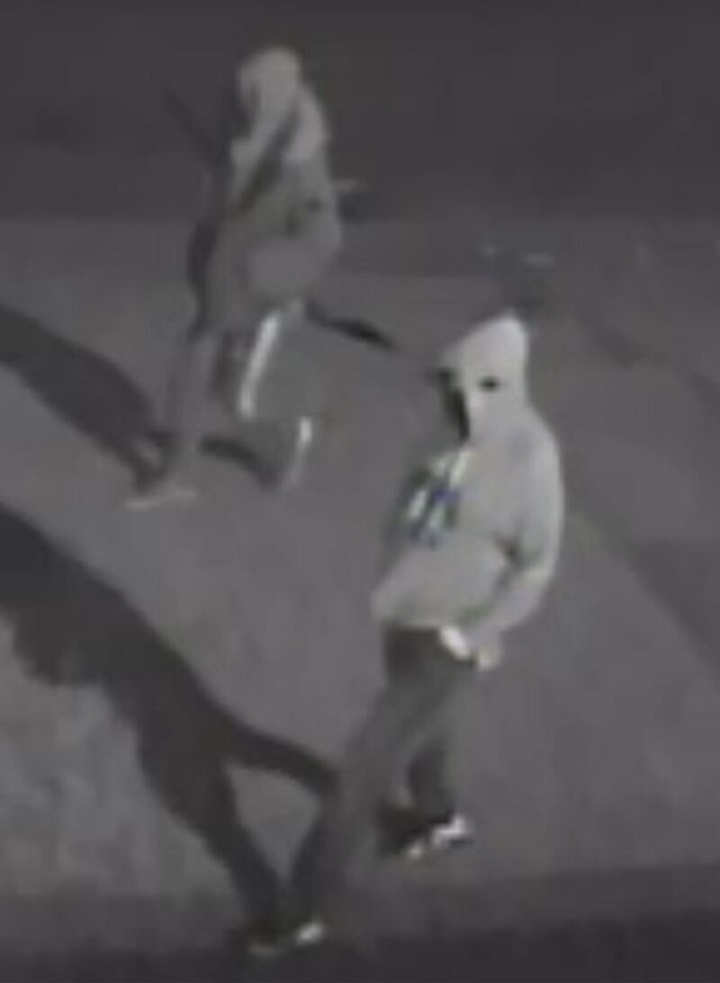 Toronto police have released photos of two male suspects wanted in an arson investigation at East Collision Reporting Centre in Scarborough.