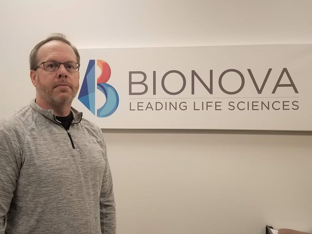 BioNova executive director Scott Moffitt says his members are well-positioned to support Nova Scotia in its pandemic response. He’s seen here at the BioNova office in Halifax on March 27, 2020.
