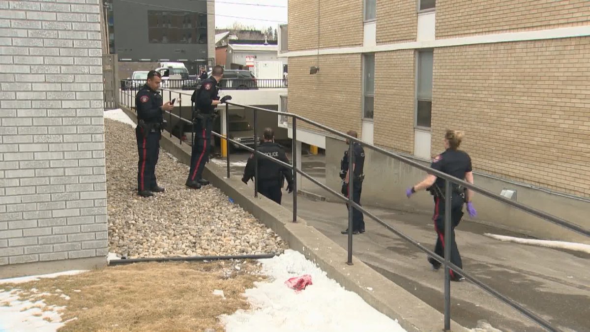 Police are investigating a shooting that happened in downtown Calgary on Sunday, March 22, 2020.