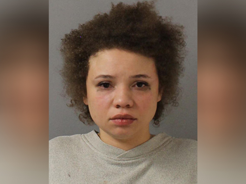 Mikaela Spielberg, 23, was arrested after an alleged domestic violence incident against her fiance.