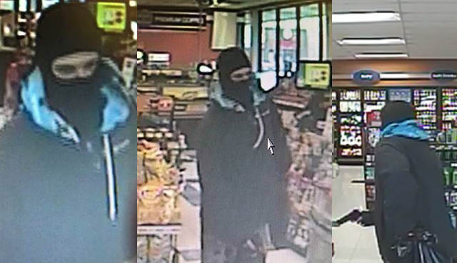 Guelph police say a masked gunman stole $500 worth of cigarettes from a gas station on Tuesday.
