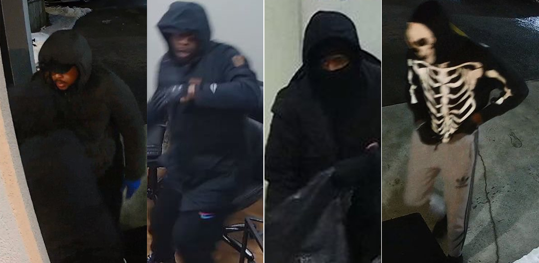 Four suspects caught on camera are believed to be connected to a home invasion on the Mountain Saturday, March 7, 2020, say Hamilton police.