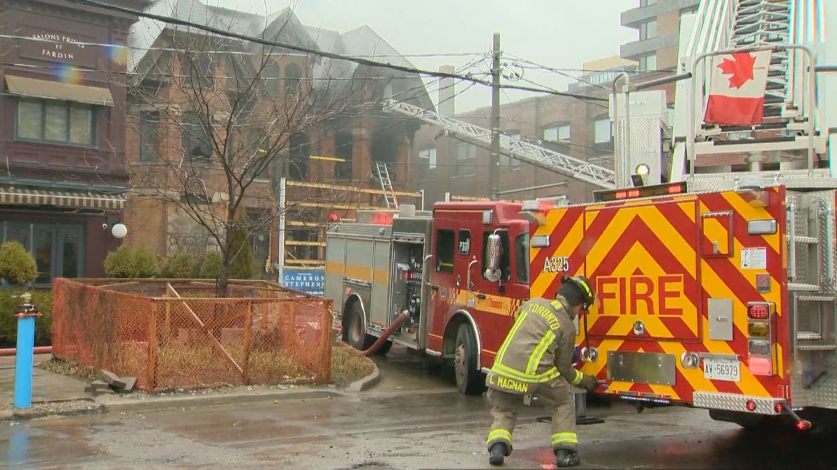 Toronto firefighters on scene.