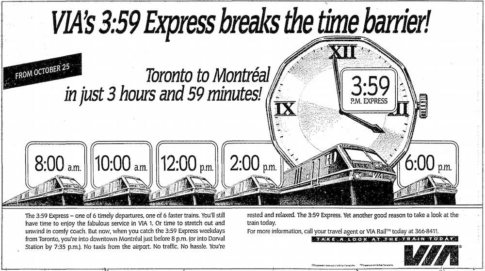 Via Rail 1990s ad