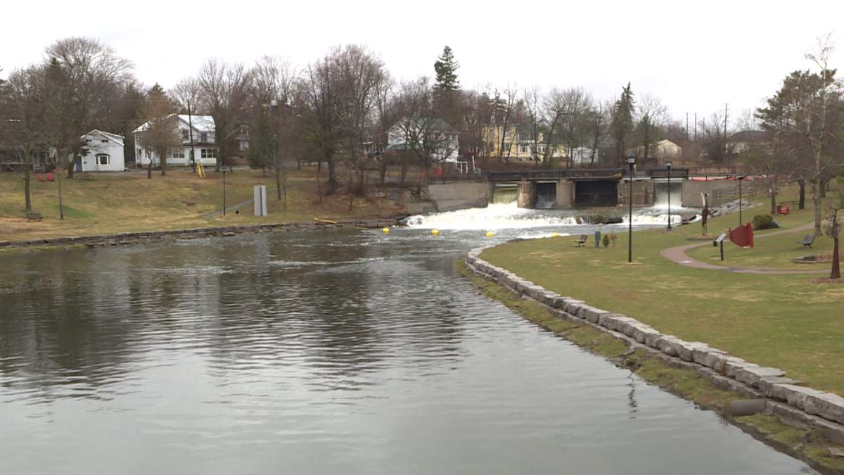 Gananoque River running through the centre of town.