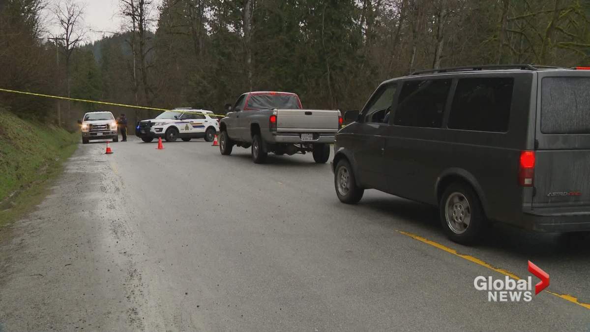 Police at the scene of a suspicious death in Coqutilam on March 10, 2020. . 