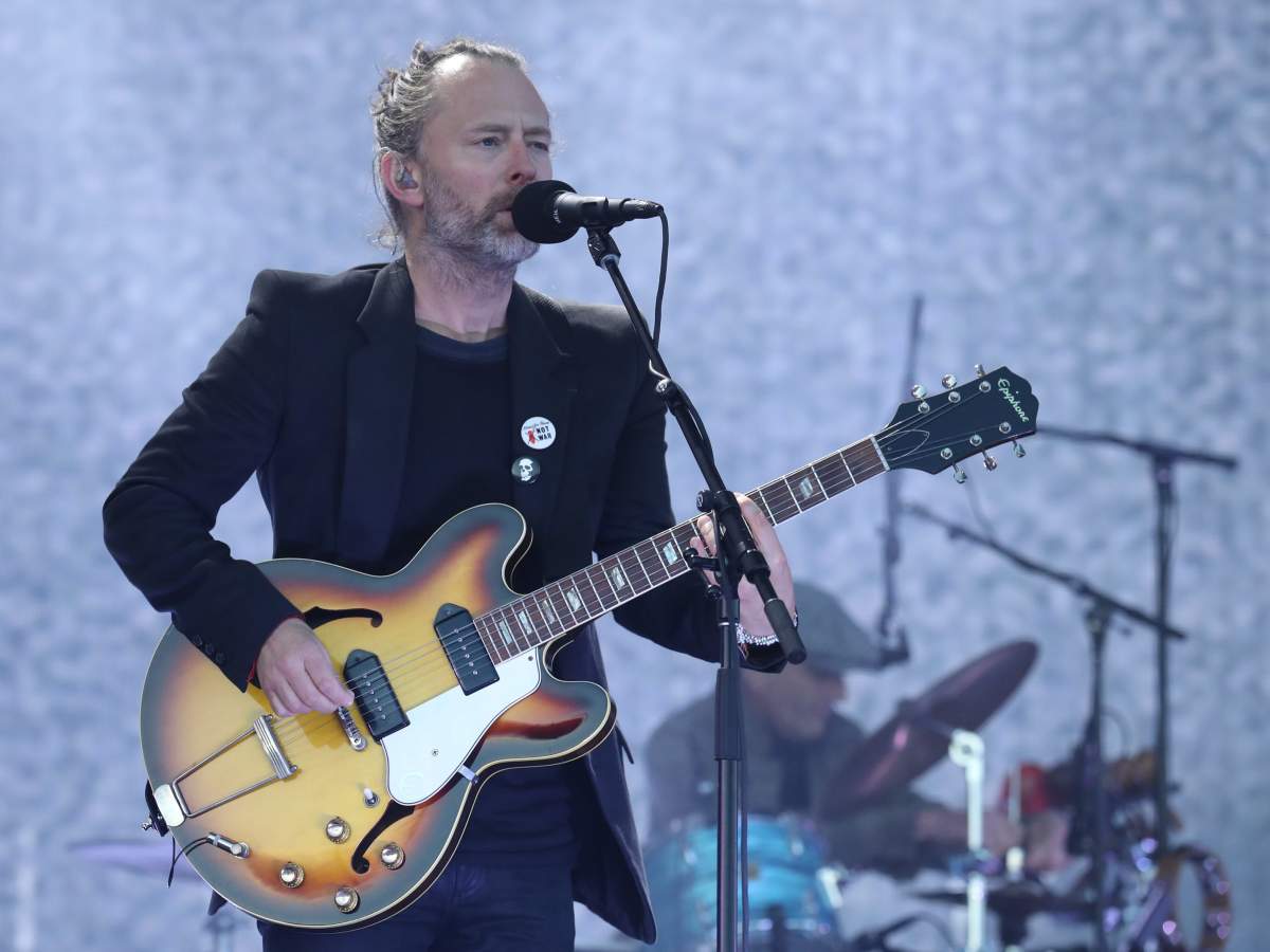 Thom Yorke from Radiohead performs on the main stage at TRNSMT festival in Glasgow.