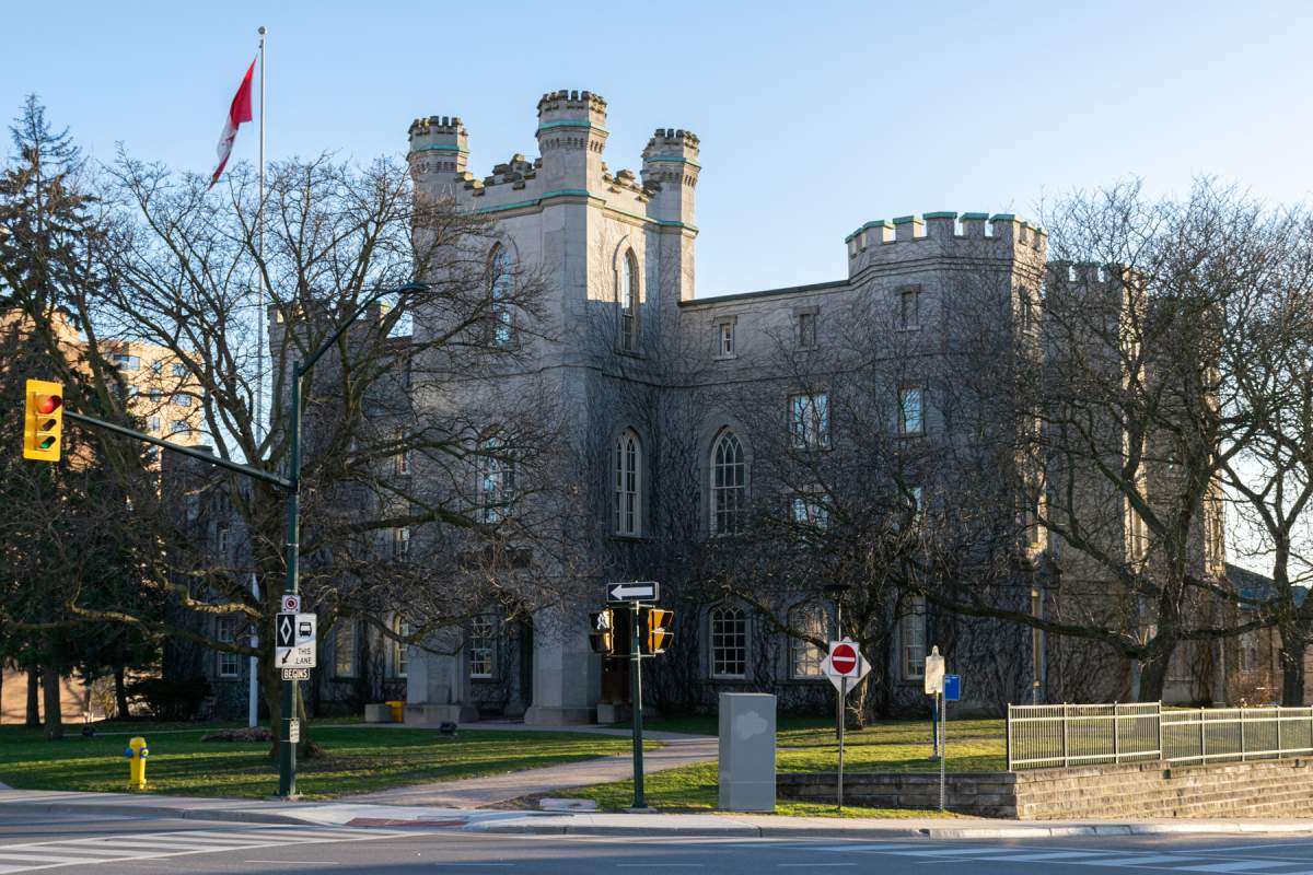 399 Ridout St. on April 14, 2020. The former courthouse building was purchased by York Developments in 2019, along with the former Middlesex-London Health Unit building next door.