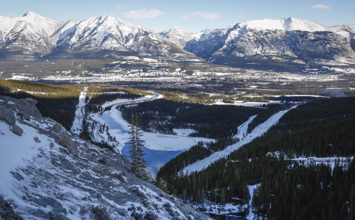 The mountain town of Canmore, Alta., is seen on Tuesday, Jan. 19, 2016.
