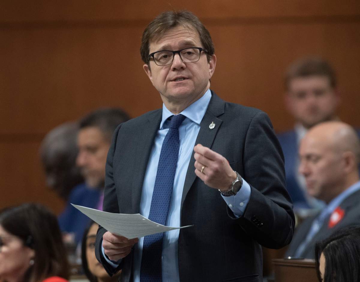 Environment and Climate Change Minister Jonathan Wilkinson responds to a question during Question Period in the House of Commons Tuesday March 10, 2020 in Ottawa. 