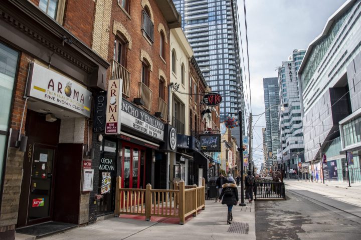 King Street West restaurants closed due to COVID-19 preventative measure in Toronto, Ont. on March 17, 2020.
