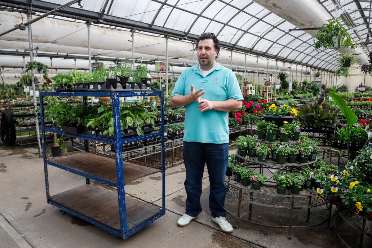 Golden Acre Home and Garden centre owner Nick Zannis at his facility in Calgary, Alta., Tuesday, April 14, 2020, amid a worldwide COVID-19 pandemic. 