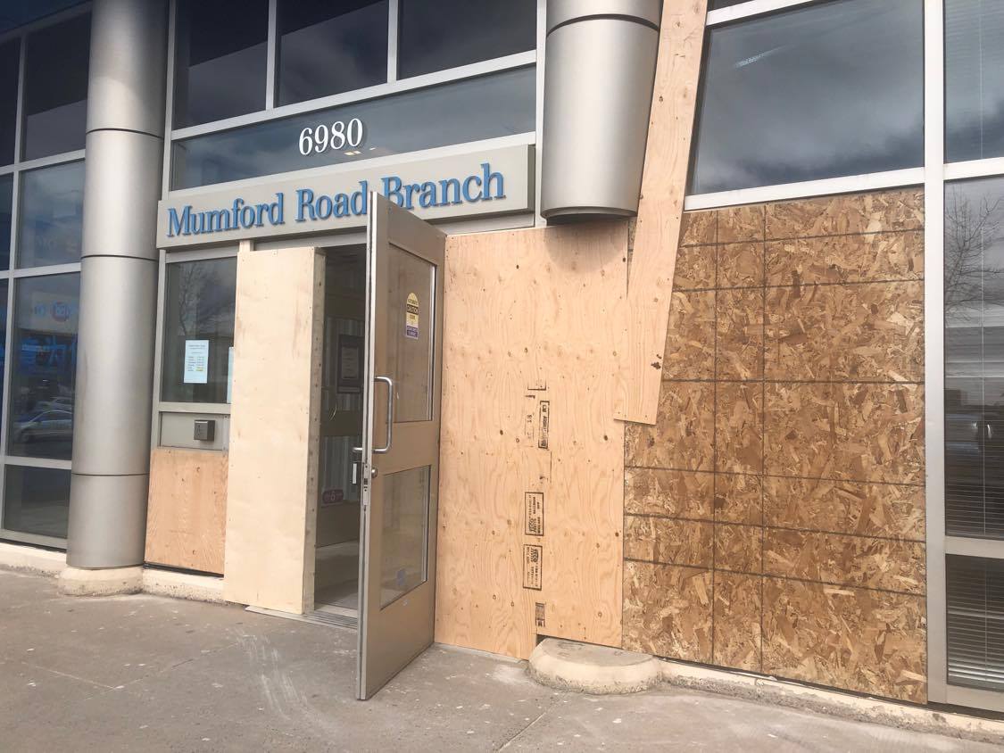 Police say a man has been charged after the car he was driving smashed into a BMO branch in Halifax causing significant damage to the business and the vehicle. .