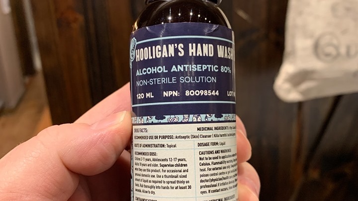 Outlaw Trail Spirits in Regina has donated 1,300 litres of sanitizer products to various community groups, including first responders.