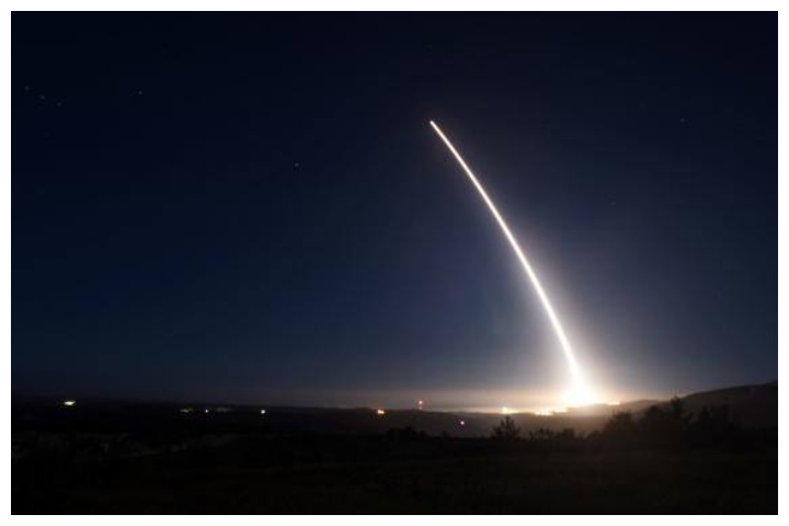 A Minuteman III ICBM takes off from an Air Force base in this file photo.