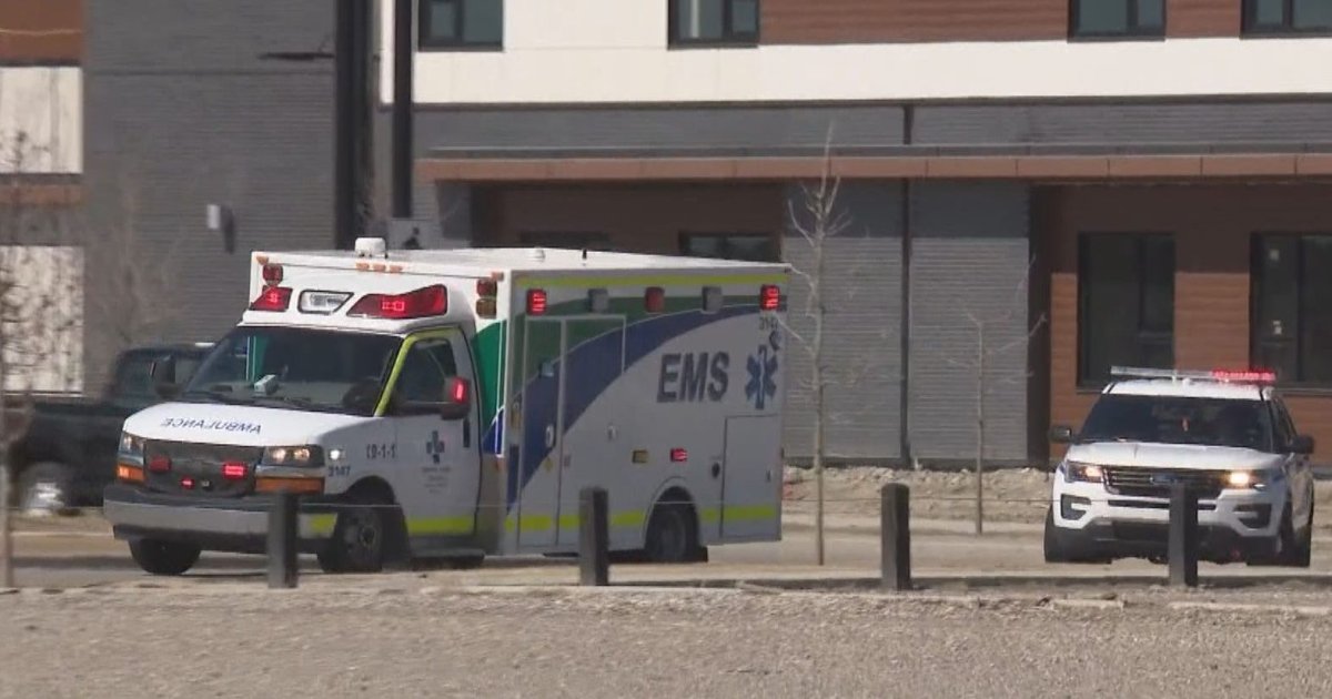 RCMP said EMS took the baby to the Alberta Children's Hospital, escorted by police on Monday, April 20, 2020.