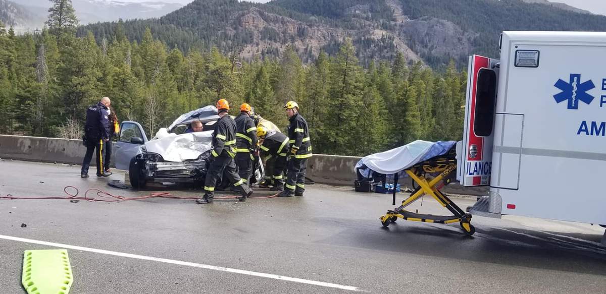Both drivers involved in a head-on collision on Highway 3 near Princeton, B.C. on April 25 were trapped in their vehicles.