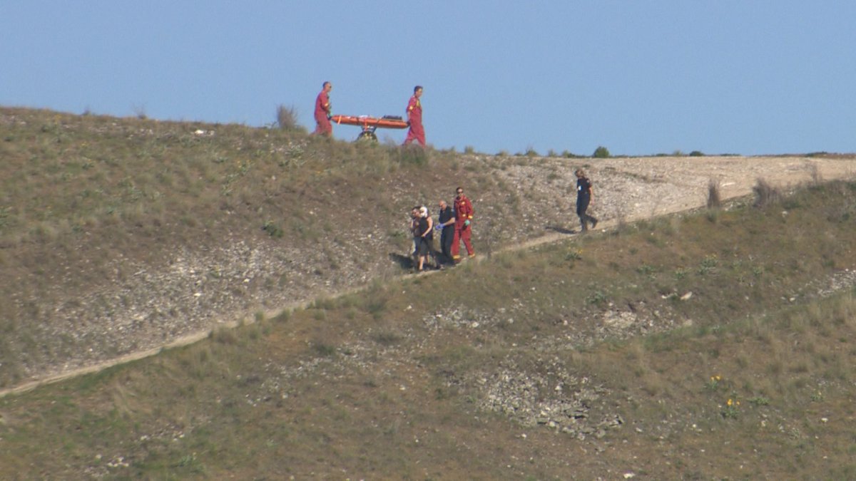 Emergency crews rushed to help a hiker on Mount Baldy Monday afternoon. 