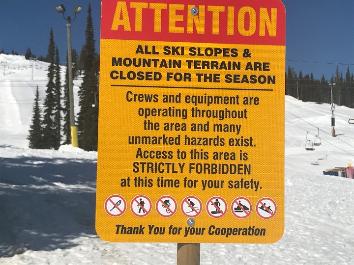 Big White closed for the season on March 16 due to coronavirus concerns, but the resort said a young man needed rescuing from its terrain park on Friday.