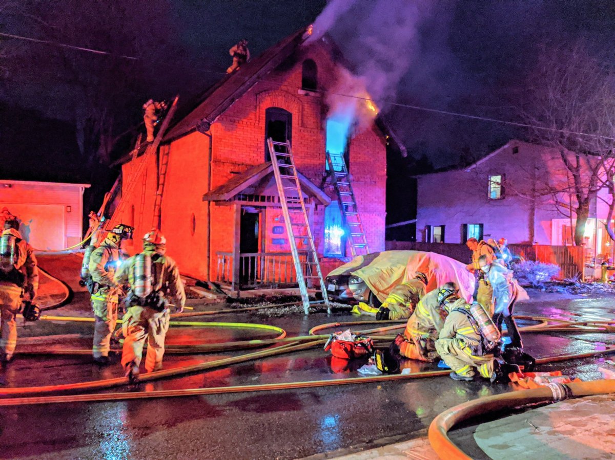 A two-alarm fire broke out on Britannia Road in Ottawa early Monday morning.