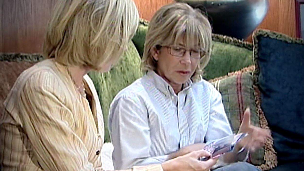 Global News reporter Catherine McDonald and Sharon Fortis.