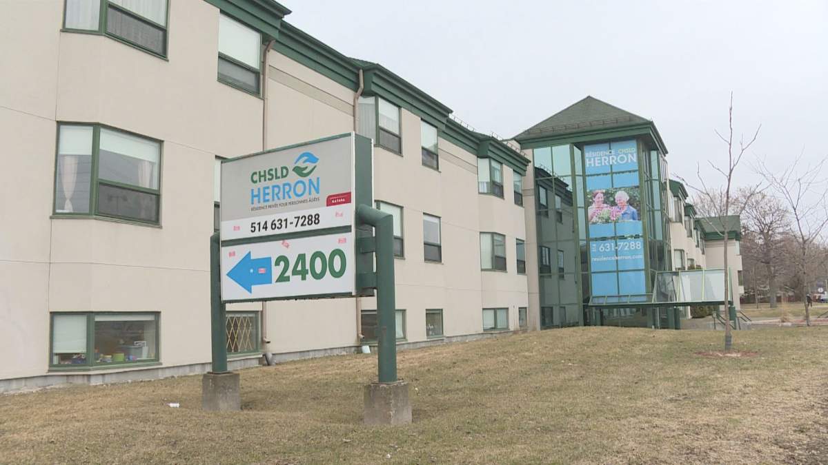 A long-term care home in Dorval, Que., Thursday, April 9, 2020.